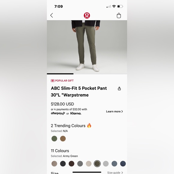 ABC Slim-Fit 5 Pocket Pant *Warpstreme - Picture 1 of 6
